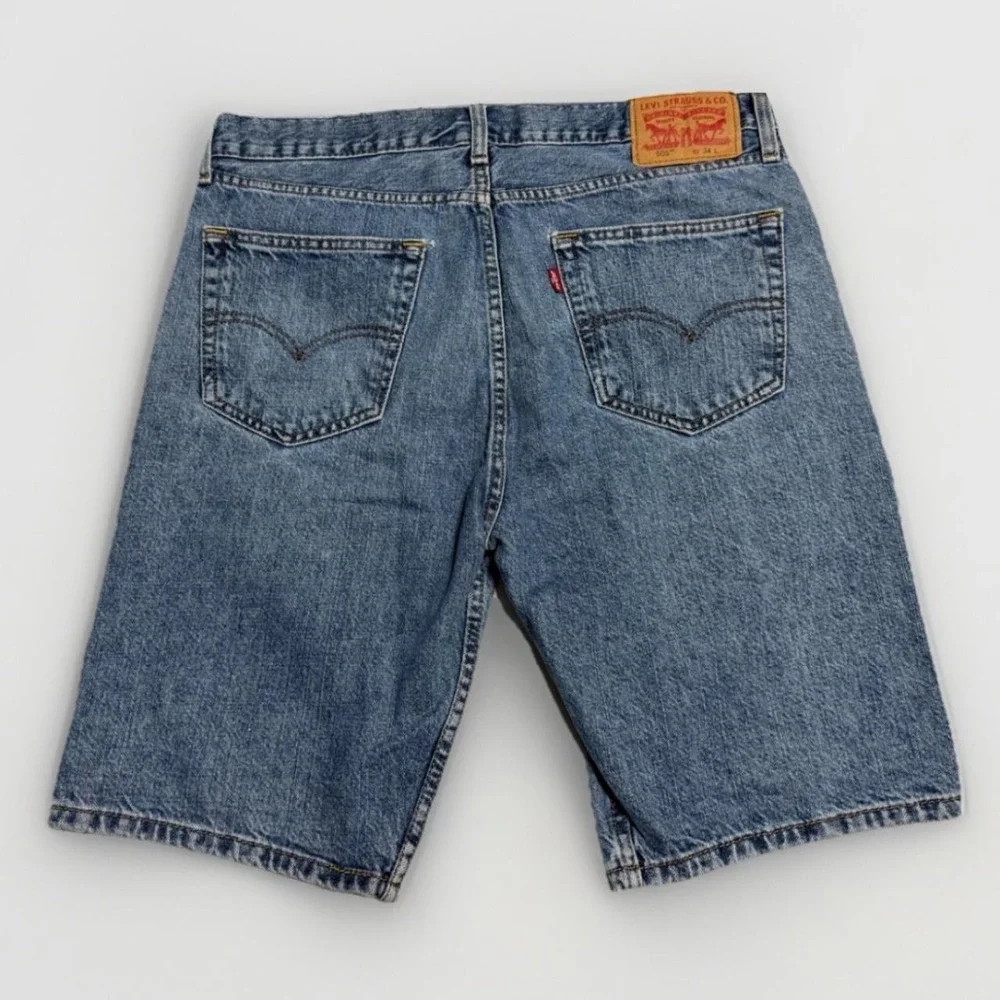 Men's Levi's 505 Regular Fit Denim Shorts Jorts Medium Wash